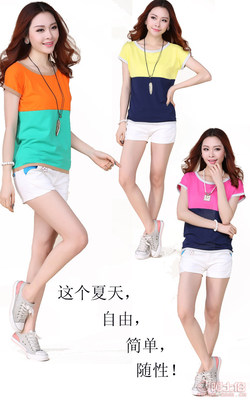 2016新款簡(jiǎn)約百搭棉質(zhì)短袖T恤女款——大碼一件代發(fā)，廠家直銷優(yōu)選